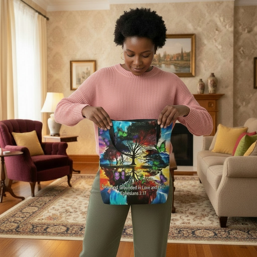 Ephesians 3:17 Rooted and Grounded Tote Bag