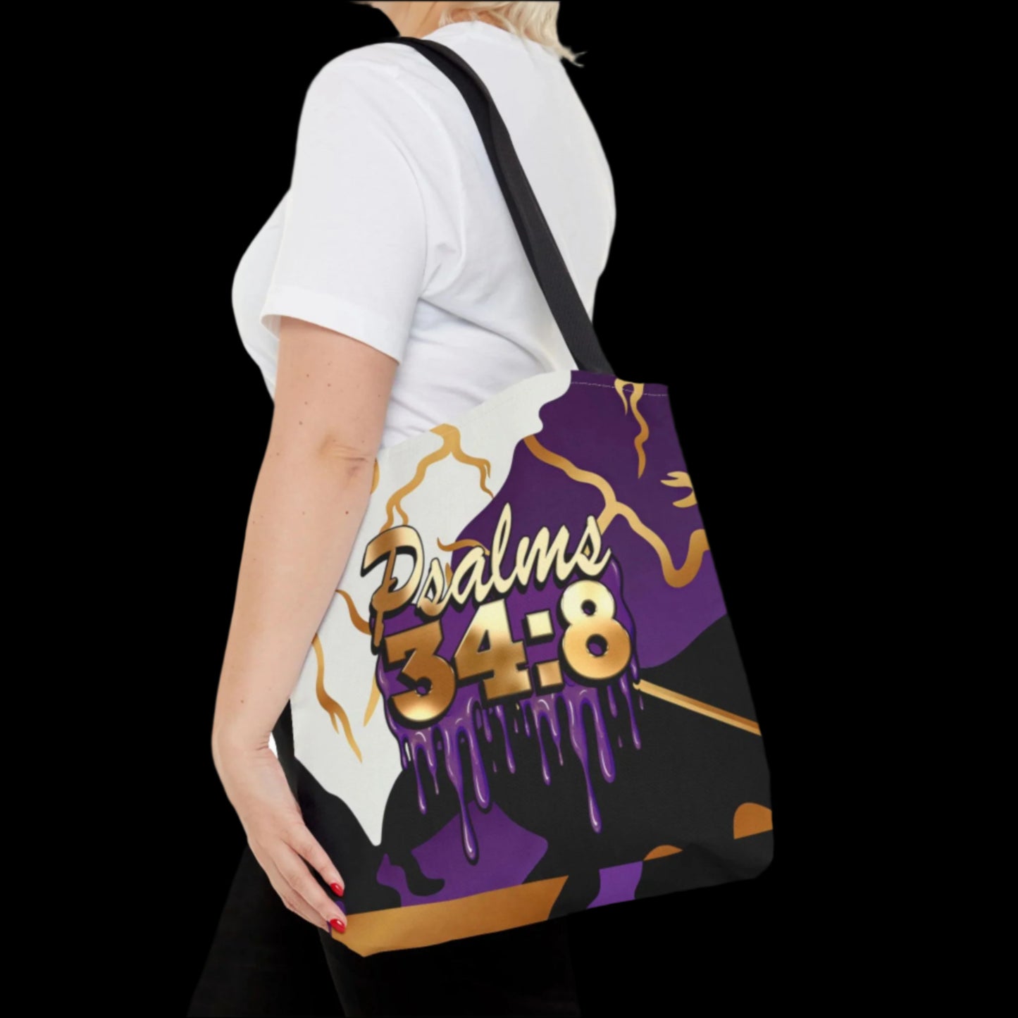 Psalms 34:8 "Taste and See that the Lord is good" Tote Bag