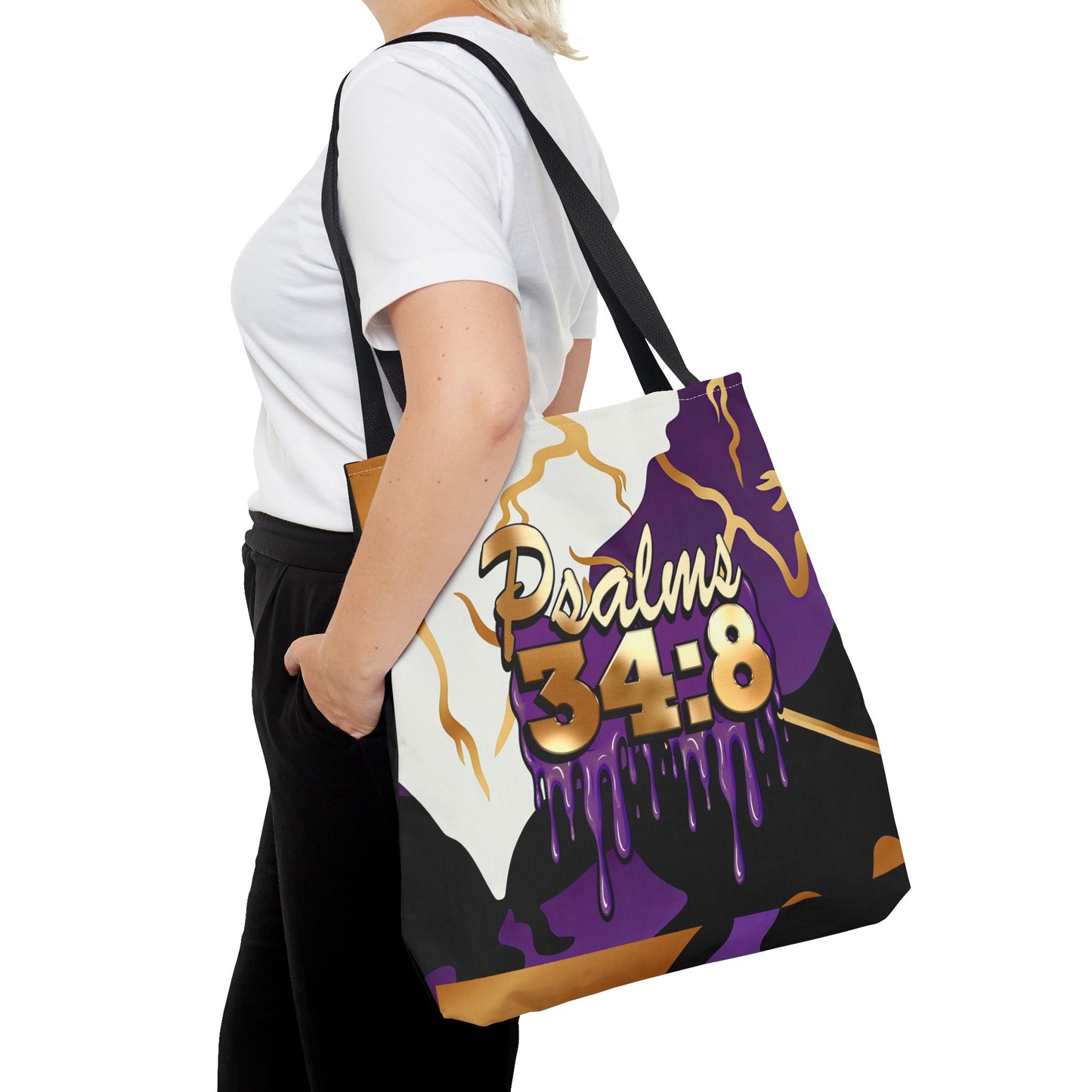 Psalms 34:8 "Taste and See that the Lord is good" Tote Bag