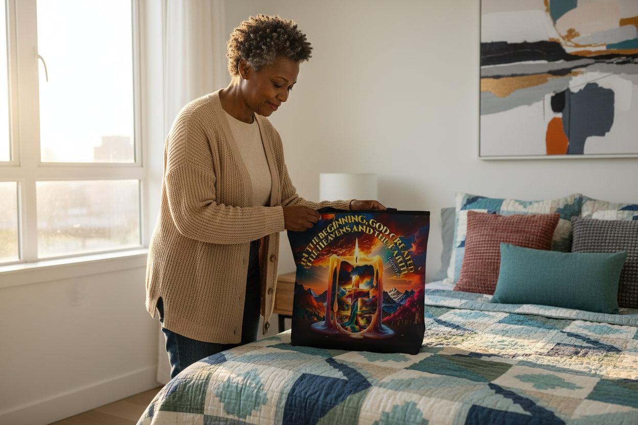 Genesis 1:1 - Creation Light Tote Bag