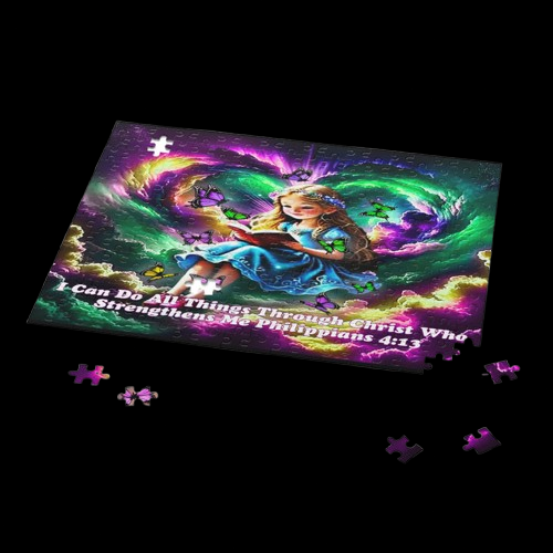 Philippians 4:13 Verse Young Girl Reading Book Puzzle