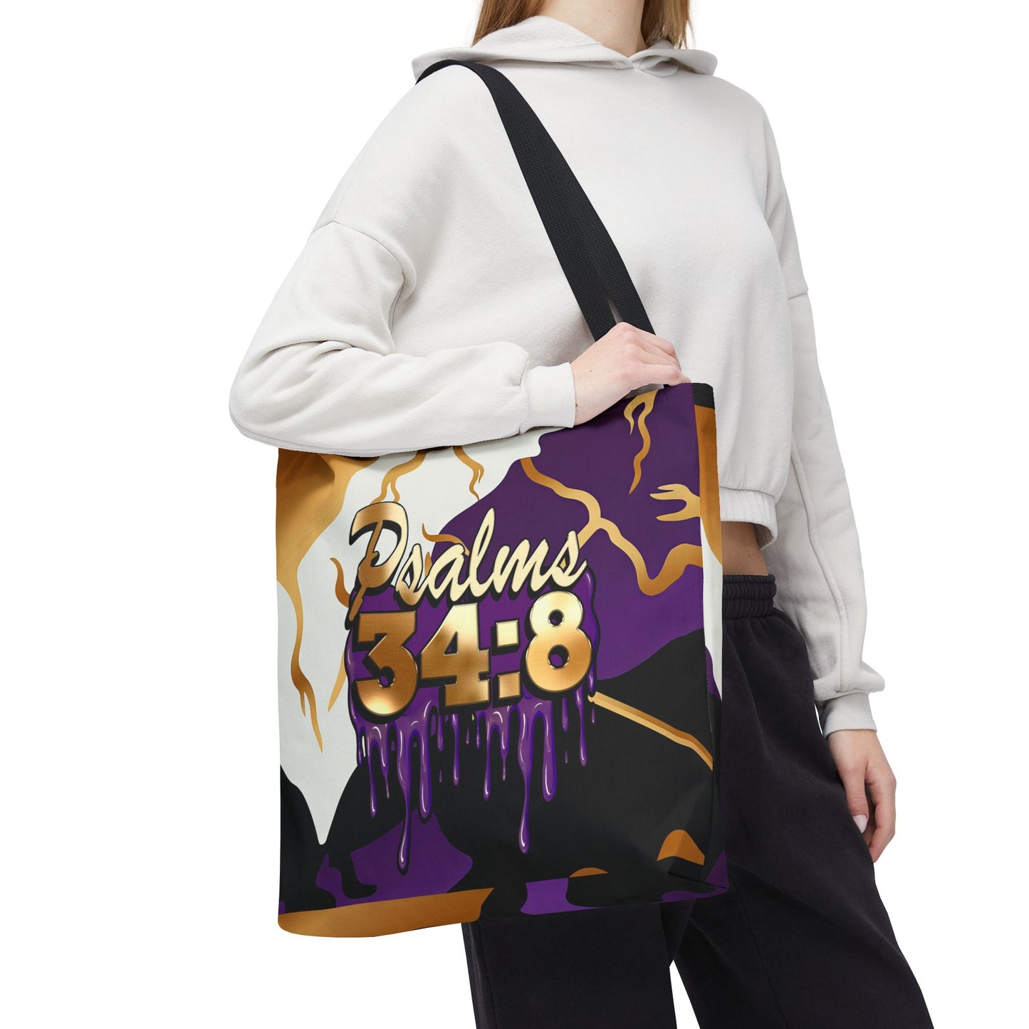 Psalms 34:8 "Taste and See that the Lord is good" Tote Bag