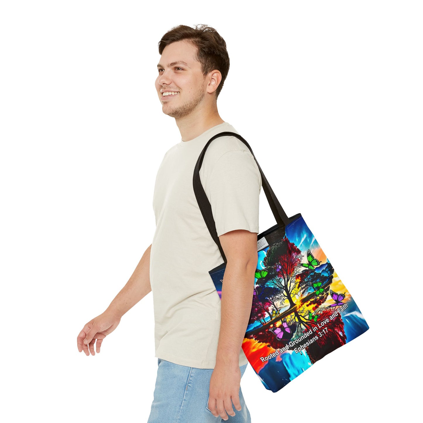 Ephesians 3:17 Rooted and Grounded Tote Bag
