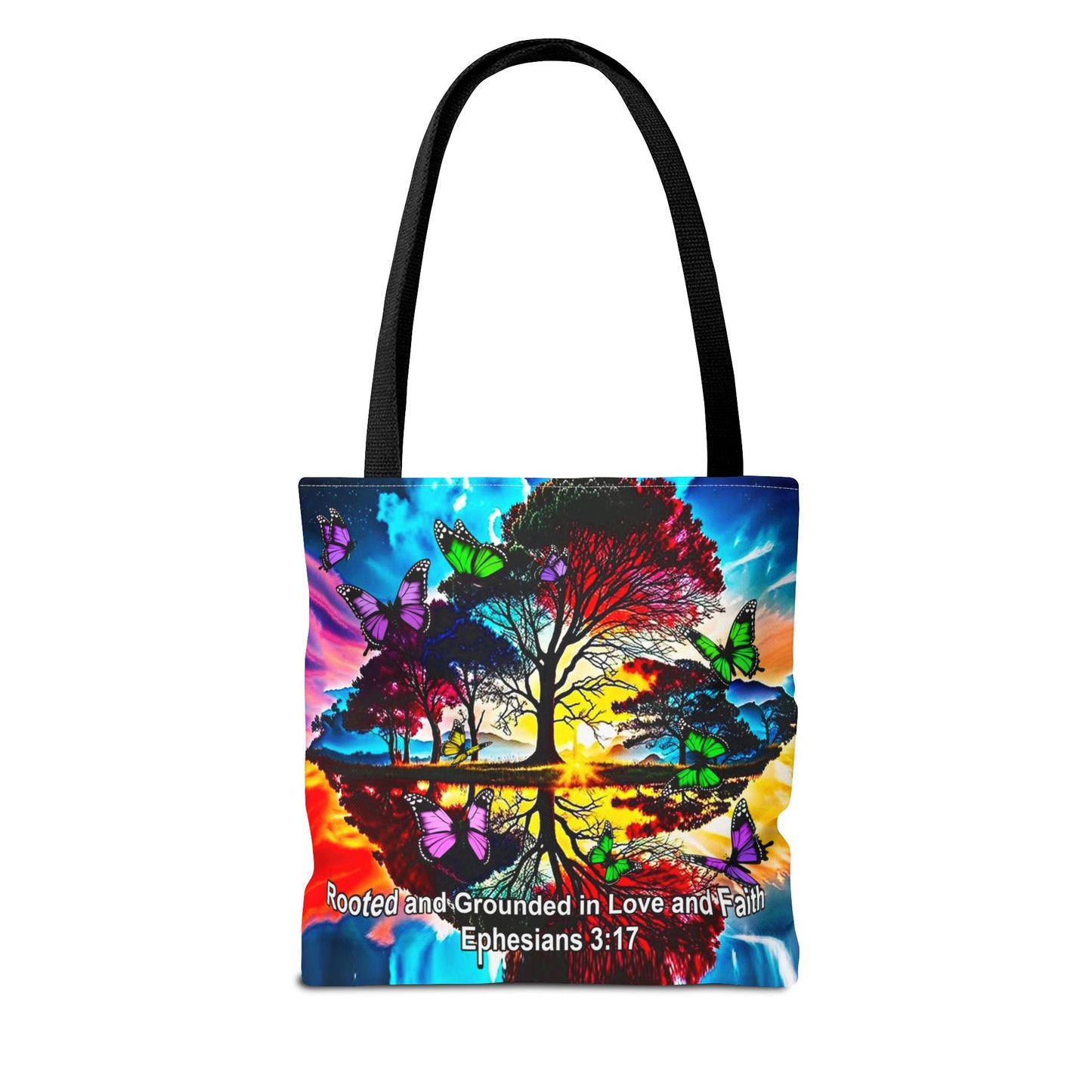 Ephesians 3:17 Rooted and Grounded Tote Bag