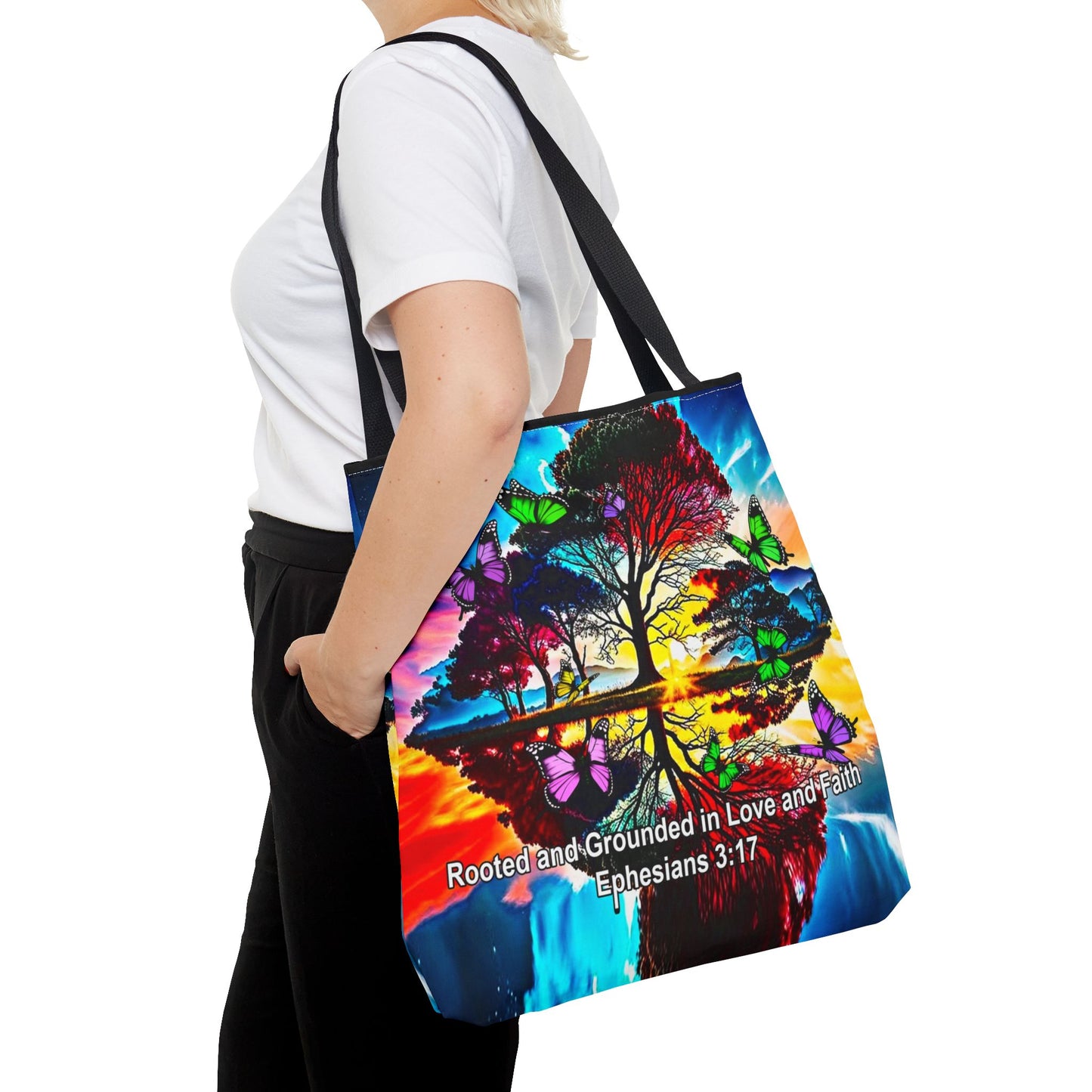 Ephesians 3:17 Rooted and Grounded Tote Bag
