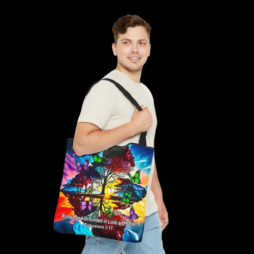 Ephesians 3:17 Rooted and Grounded Tote Bag