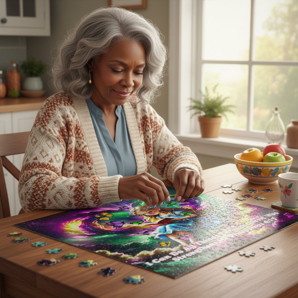 Philippians 4:13 Verse Young Girl Reading Book Puzzle