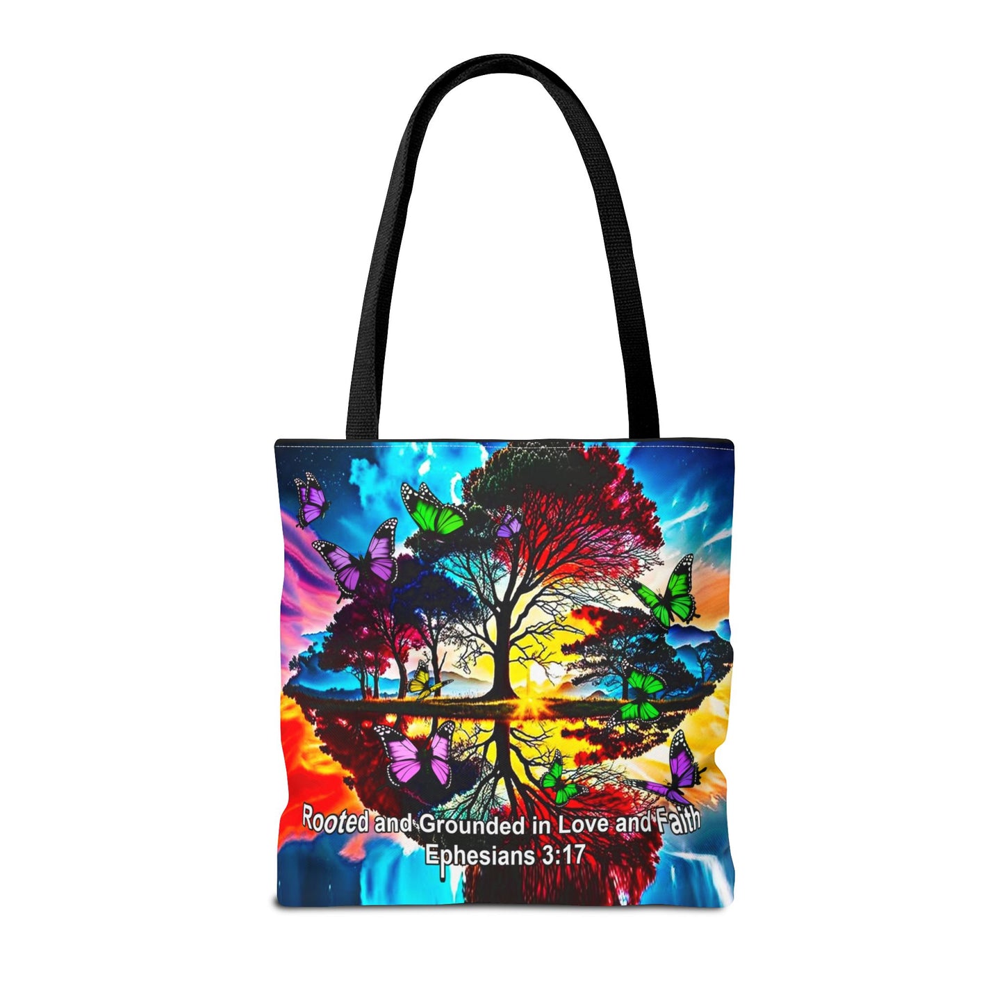Ephesians 3:17 Rooted and Grounded Tote Bag