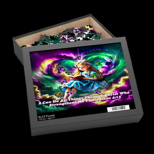 Philippians 4:13 Verse Young Girl Reading Book Puzzle