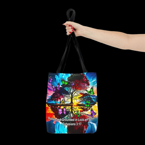 Ephesians 3:17 Rooted and Grounded Tote Bag