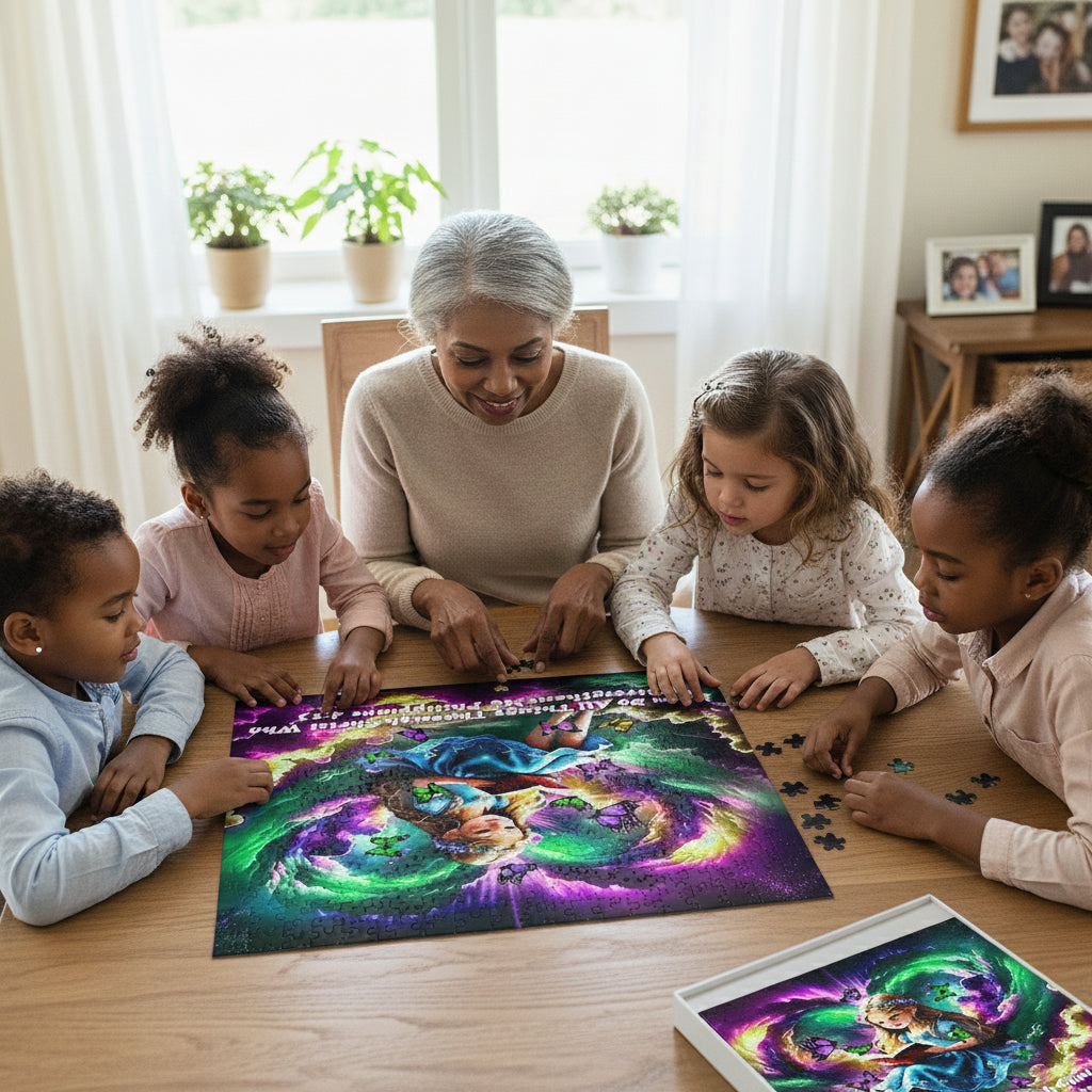 Philippians 4:13 Verse Young Girl Reading Book Puzzle