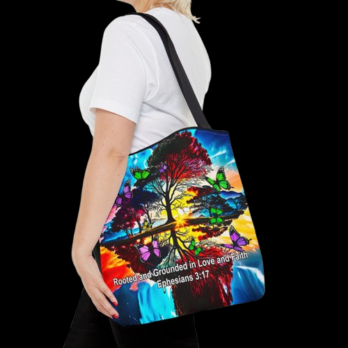 Ephesians 3:17 Rooted and Grounded Tote Bag