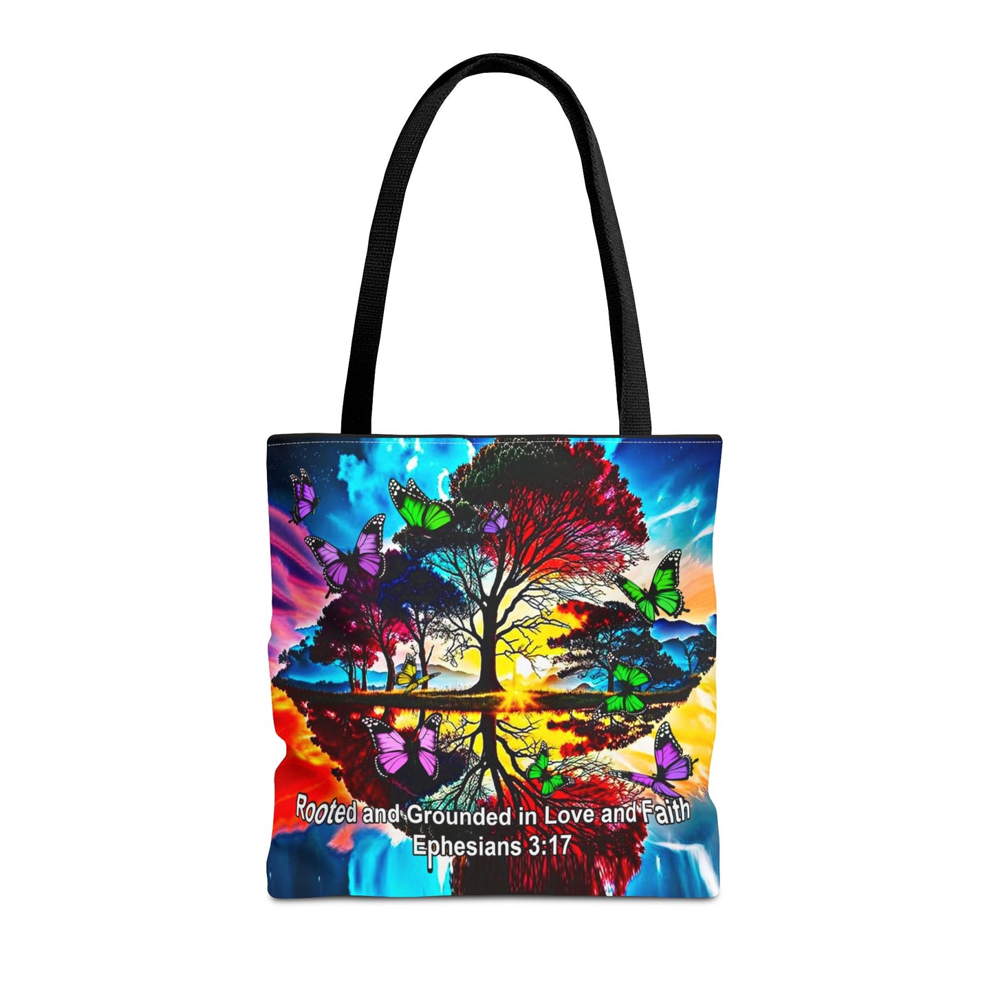 Ephesians 3:17 Rooted and Grounded Tote Bag
