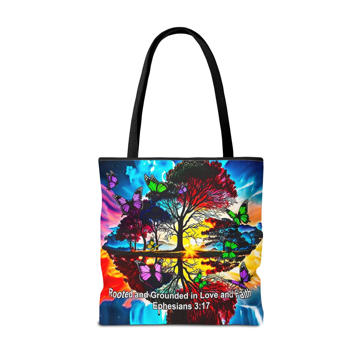Ephesians 3:17 Rooted and Grounded Tote Bag