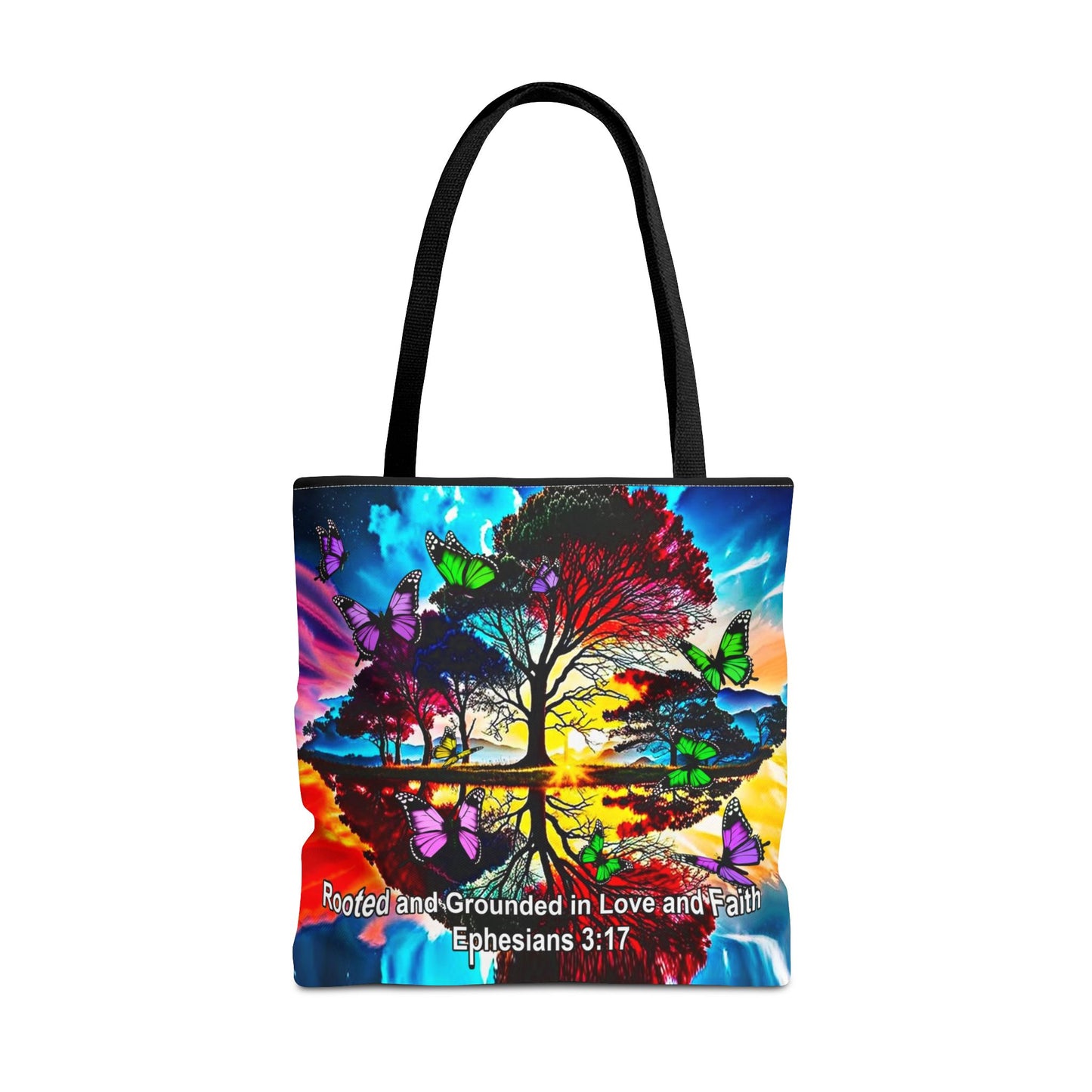 Ephesians 3:17 Rooted and Grounded Tote Bag